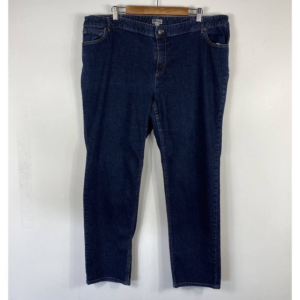 J. Jill Jeans 20 Slim Leg 5-Pocket Blue Dark Wash